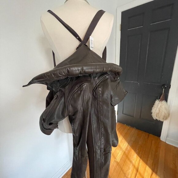 Free People Nicholas K Revised Brock Jacket brown leather jacket/size S - Picture 15 of 15